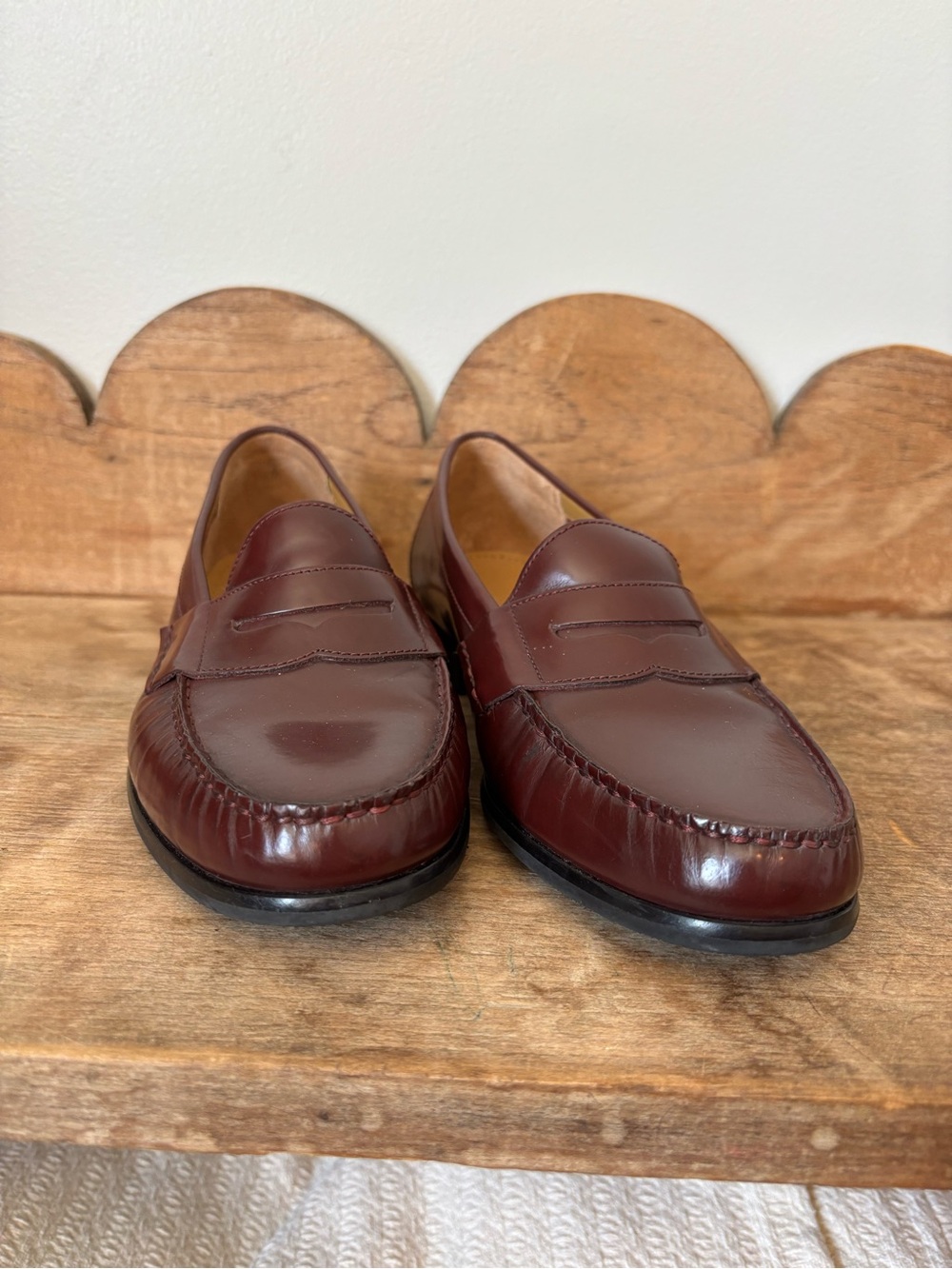 Cole Hahn Classic Penny Loafers - Burgundy Leather